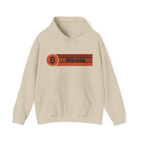 BraggerSwine Unisex Heavy Blend™ Hooded Sweatshirt  - Retro Bitcoin