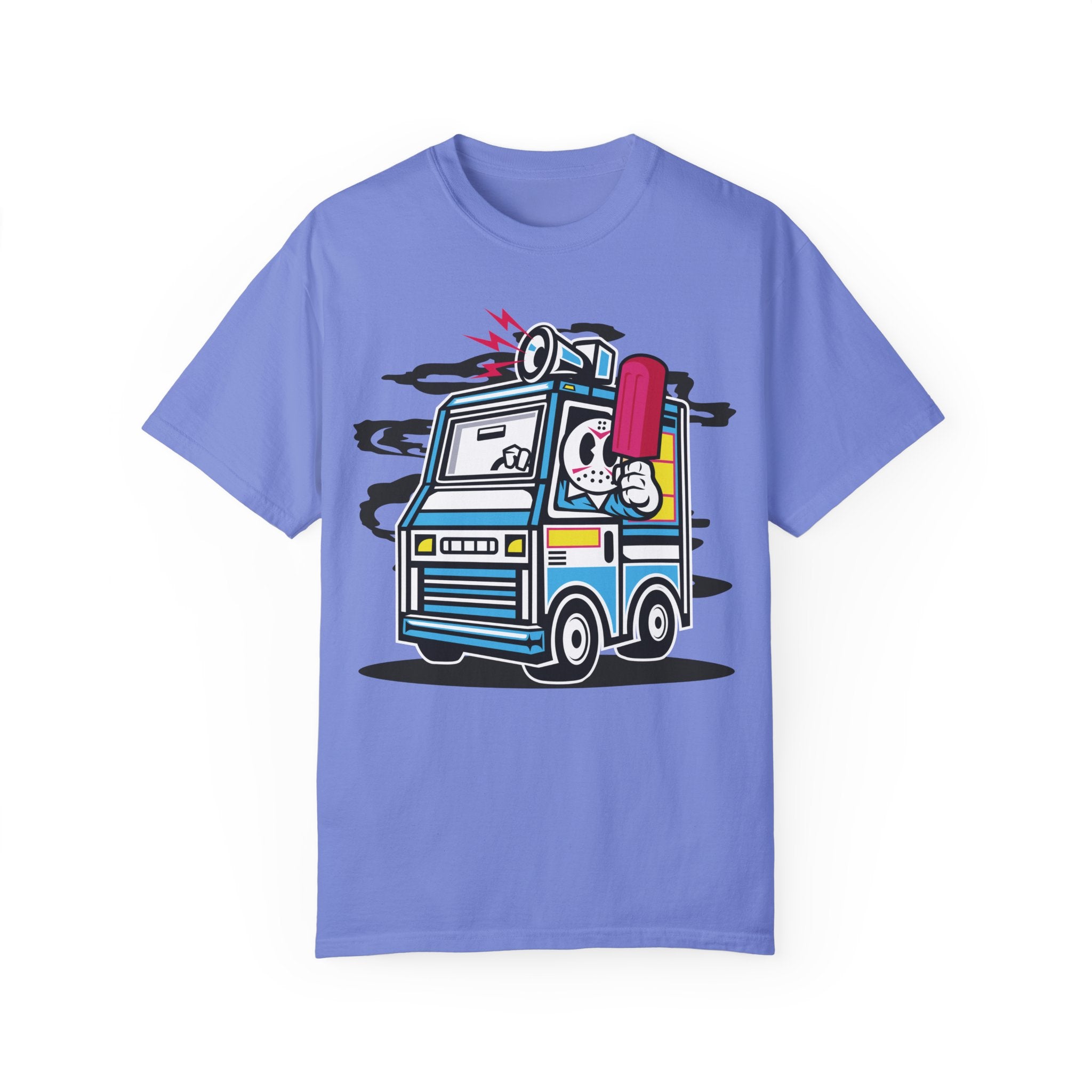 BraggerSwine Unisex Garment-Dyed T-Shirt - Serial Killer Ice Cream Truck