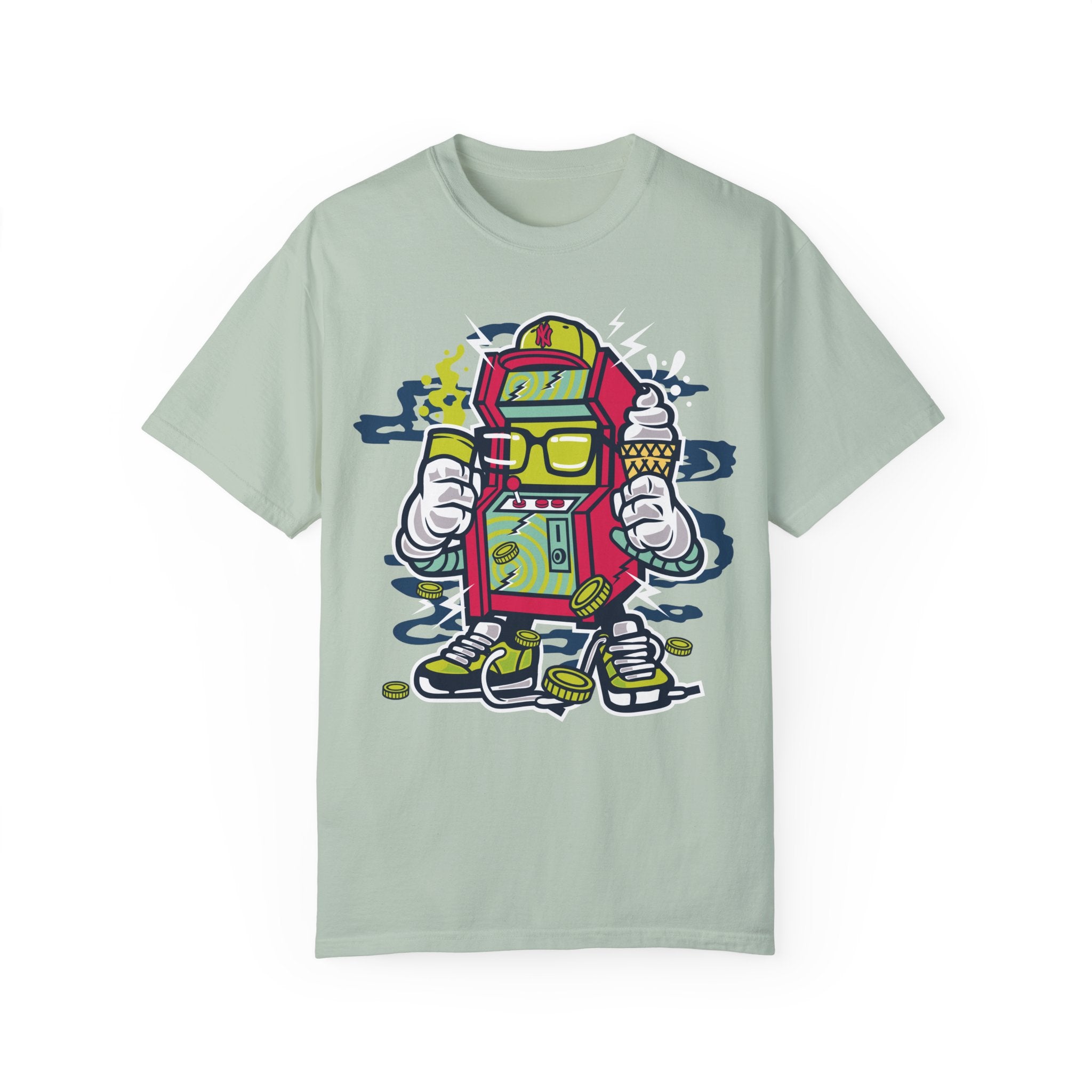 BraggerSwine Unisex Garment-Dyed T-Shirt - Video Game Machine