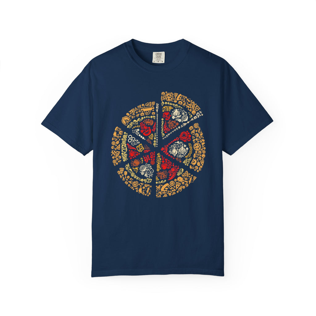 Vintage Pizza Slice Graphic T-Shirt — Botanical Pizza Art Tee