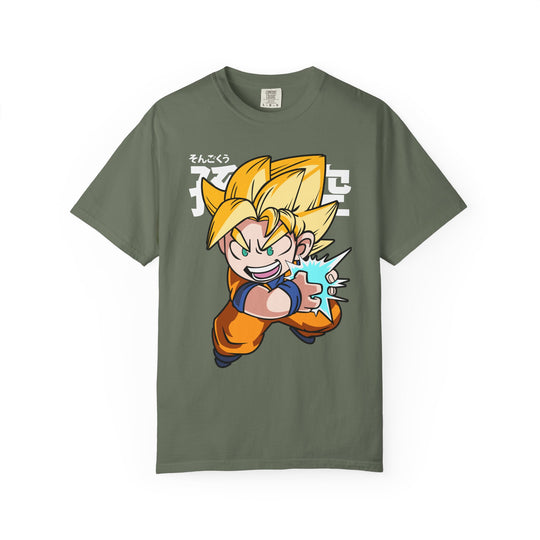 Anime Fighter T-Shirt — Super Saiyan Kamehameha Graphic Tee