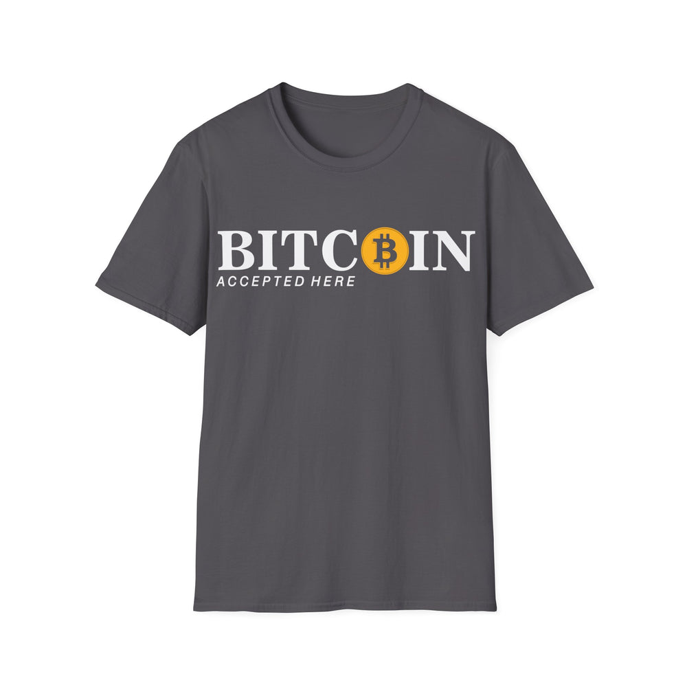 Bitcoin Accepted Here Unisex Softstyle T-Shirt