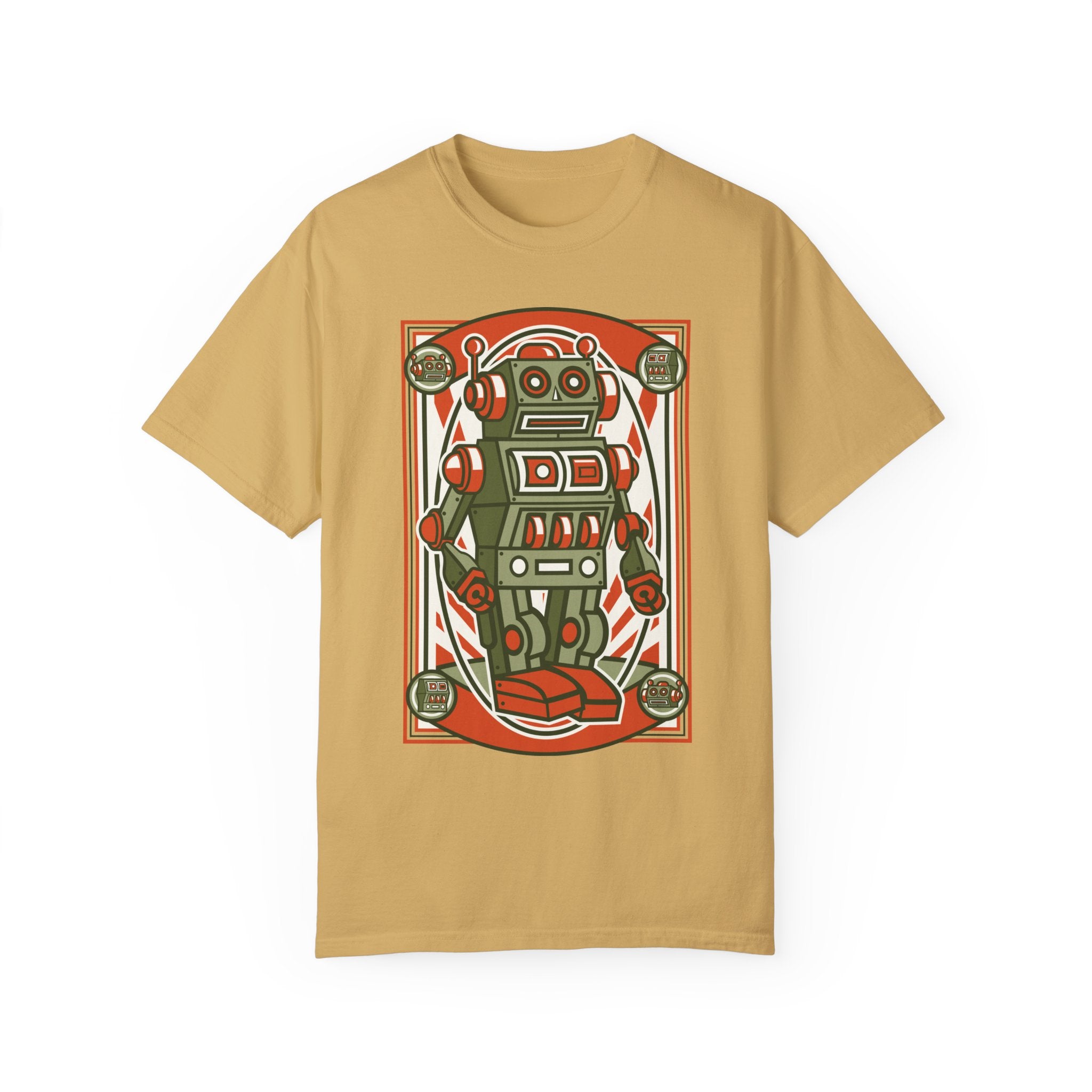 BraggerSwine Unisex Garment-Dyed T-Shirt - Vintage Robot