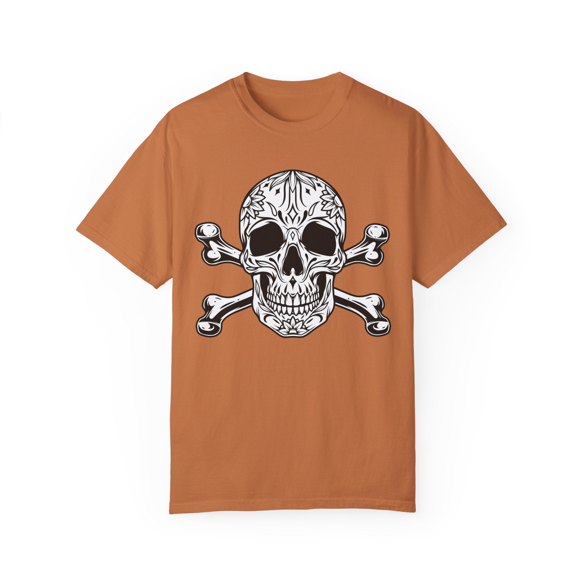 BraggerSwine Unisex Garment-Dyed T-Shirt - Mexican Skull & Bones