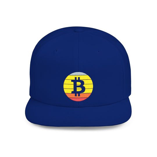 Bitcoin Retro Snapback Hat — Vintage Crypto Logo Flat Bill