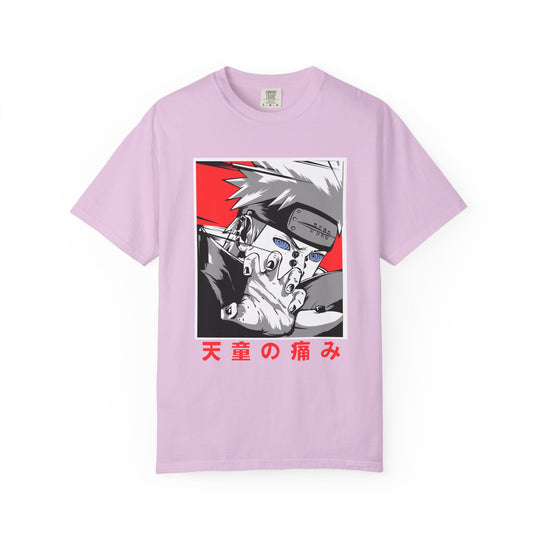 Anime-Style Pain Graphic T-Shirt — Japanese Text “天童の痛み”