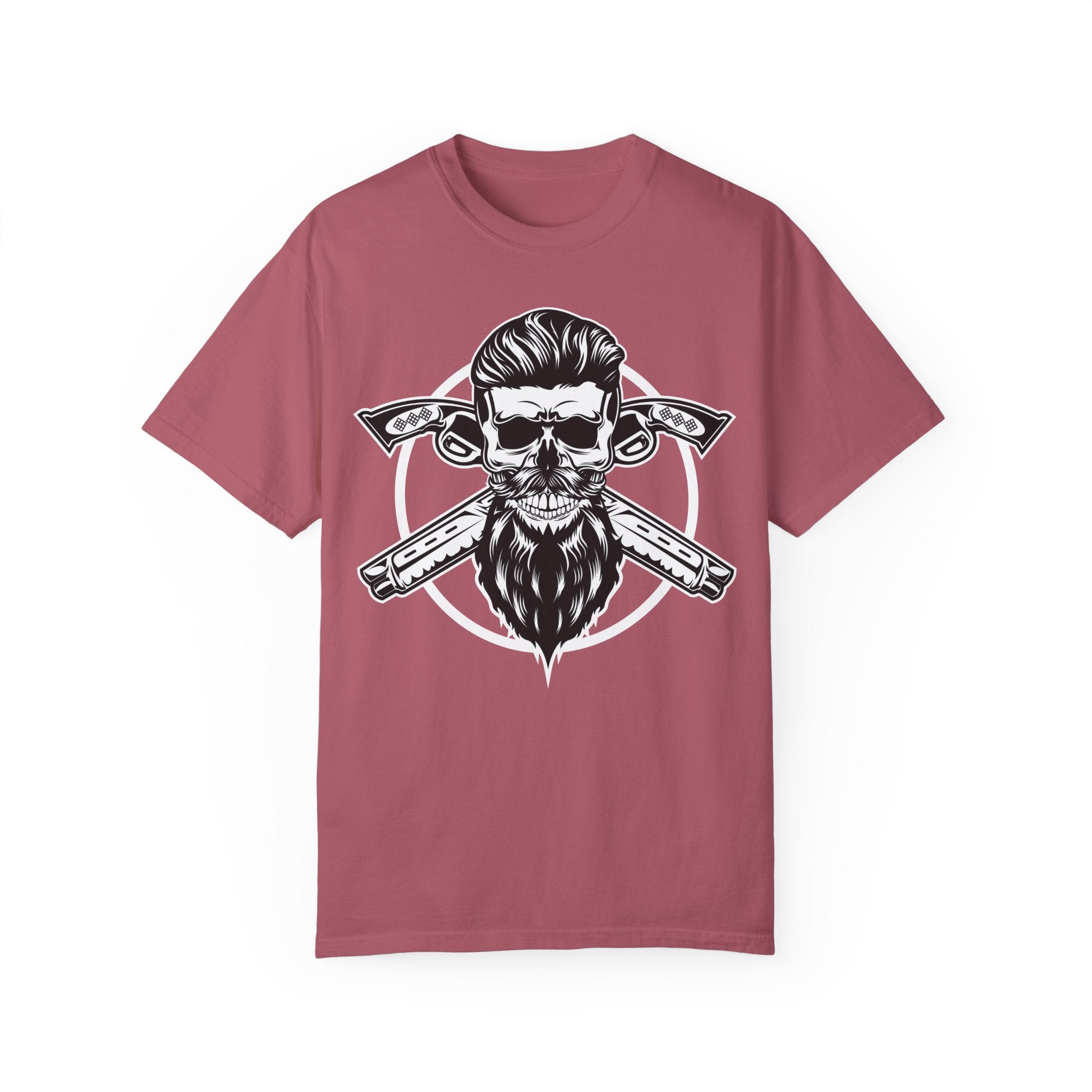 BraggerSwine Unisex Garment-Dyed T-Shirt - Skull Pistols