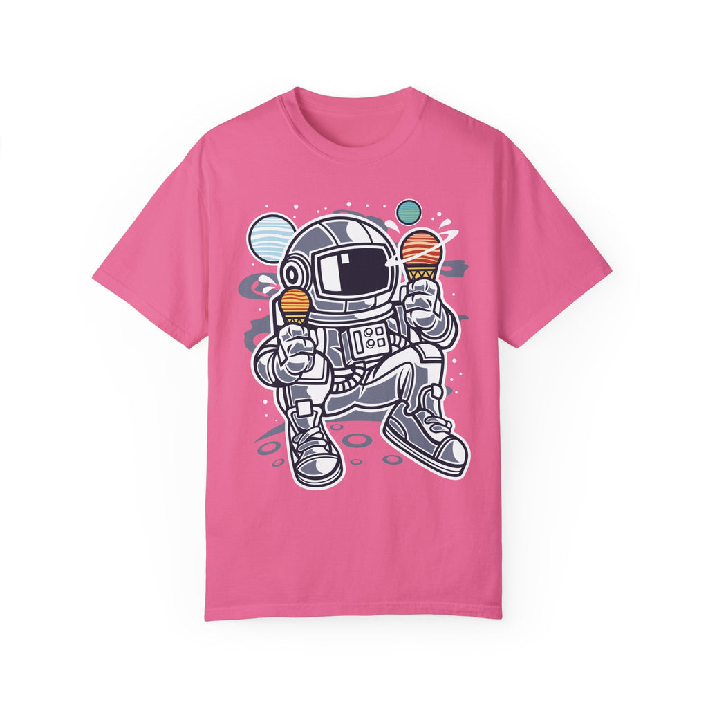 BraggerSwine Unisex Garment-Dyed T-Shirt -Astronaut Ice Cream