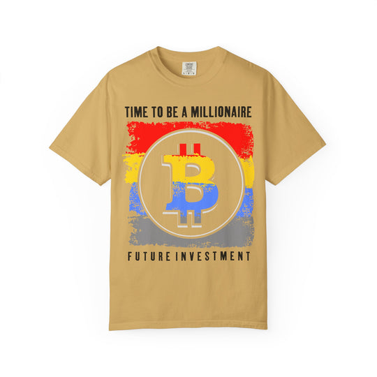 Bitcoin Millionaire T-Shirt — "Time to Be a Millionaire | Future Investment" Crypto Tee