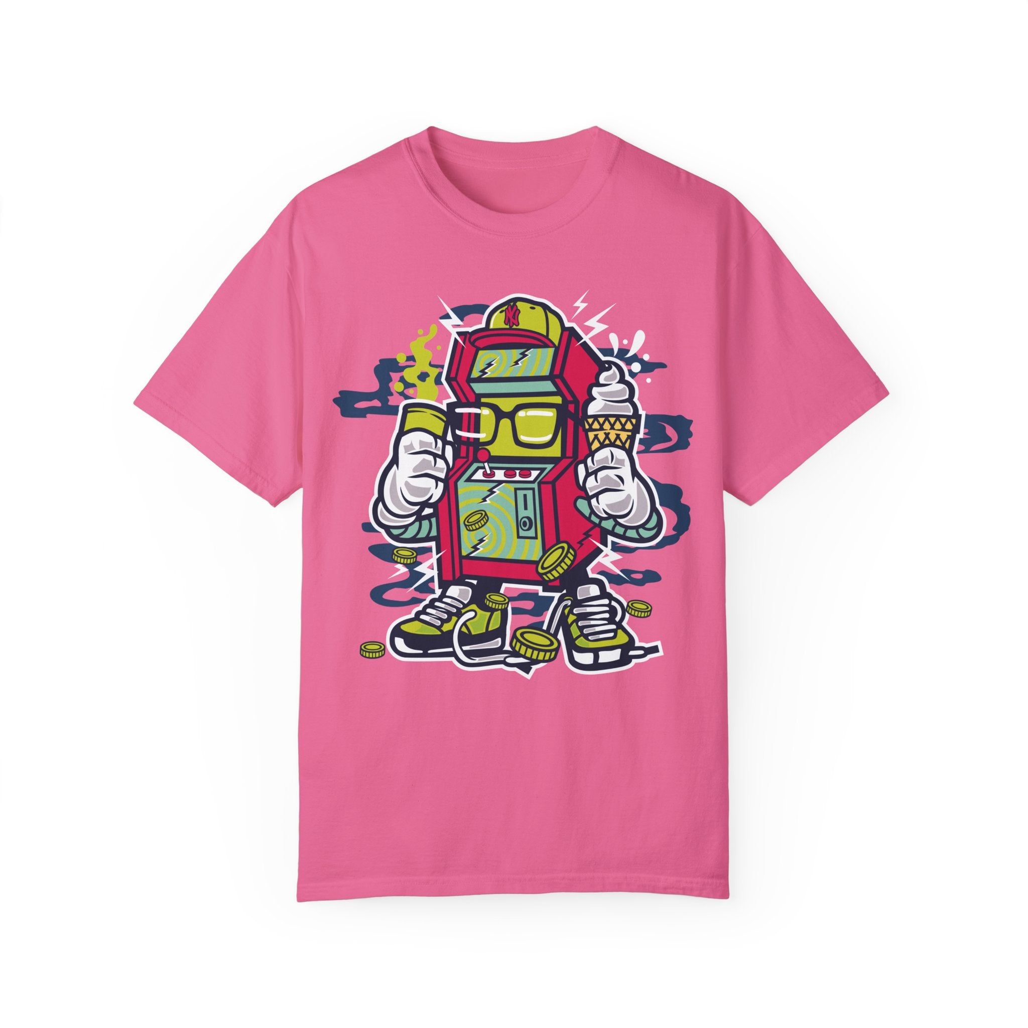 BraggerSwine Unisex Garment-Dyed T-Shirt - Video Game Machine