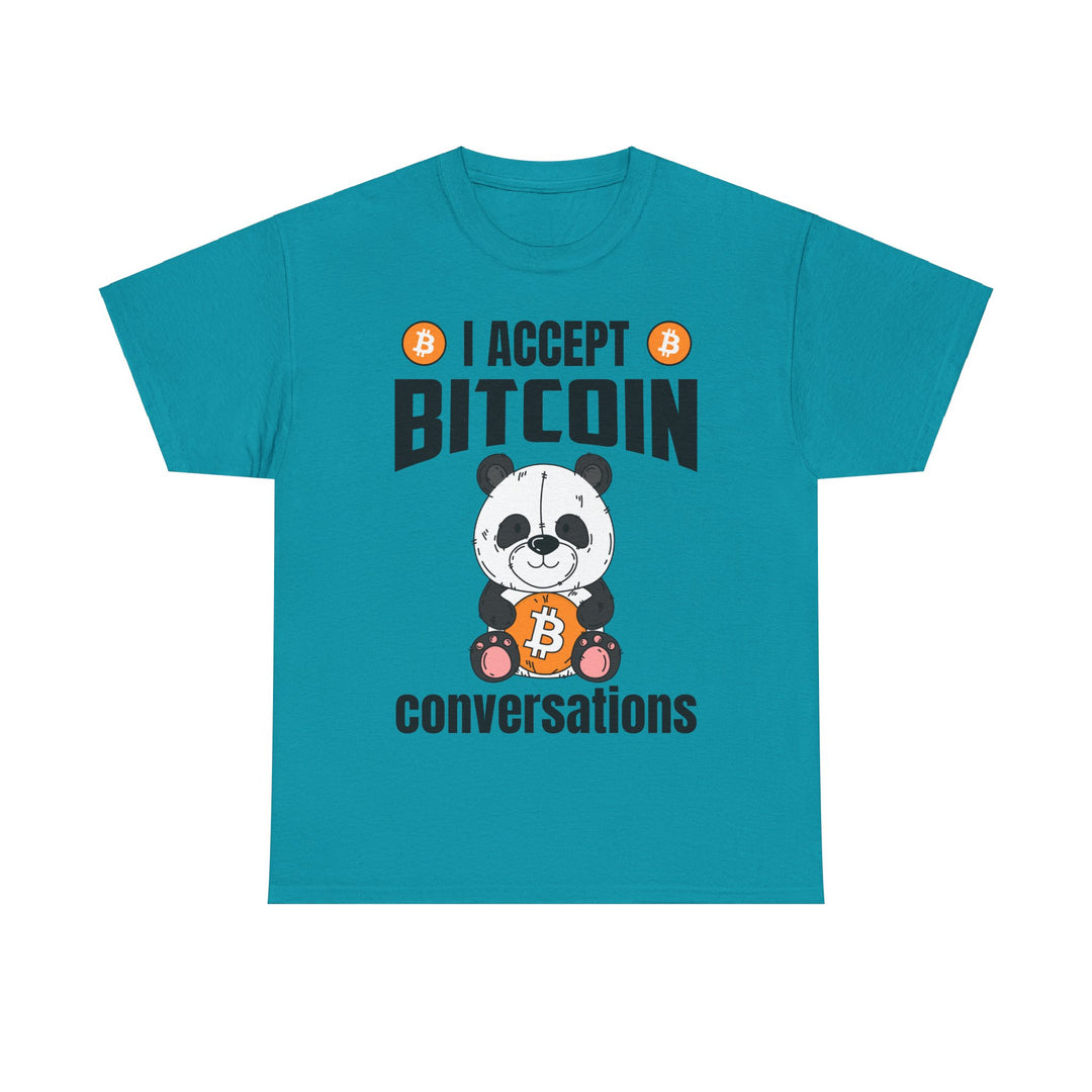 I Accept Bitcoin Conversations Unisex Heavy Cotton Tee