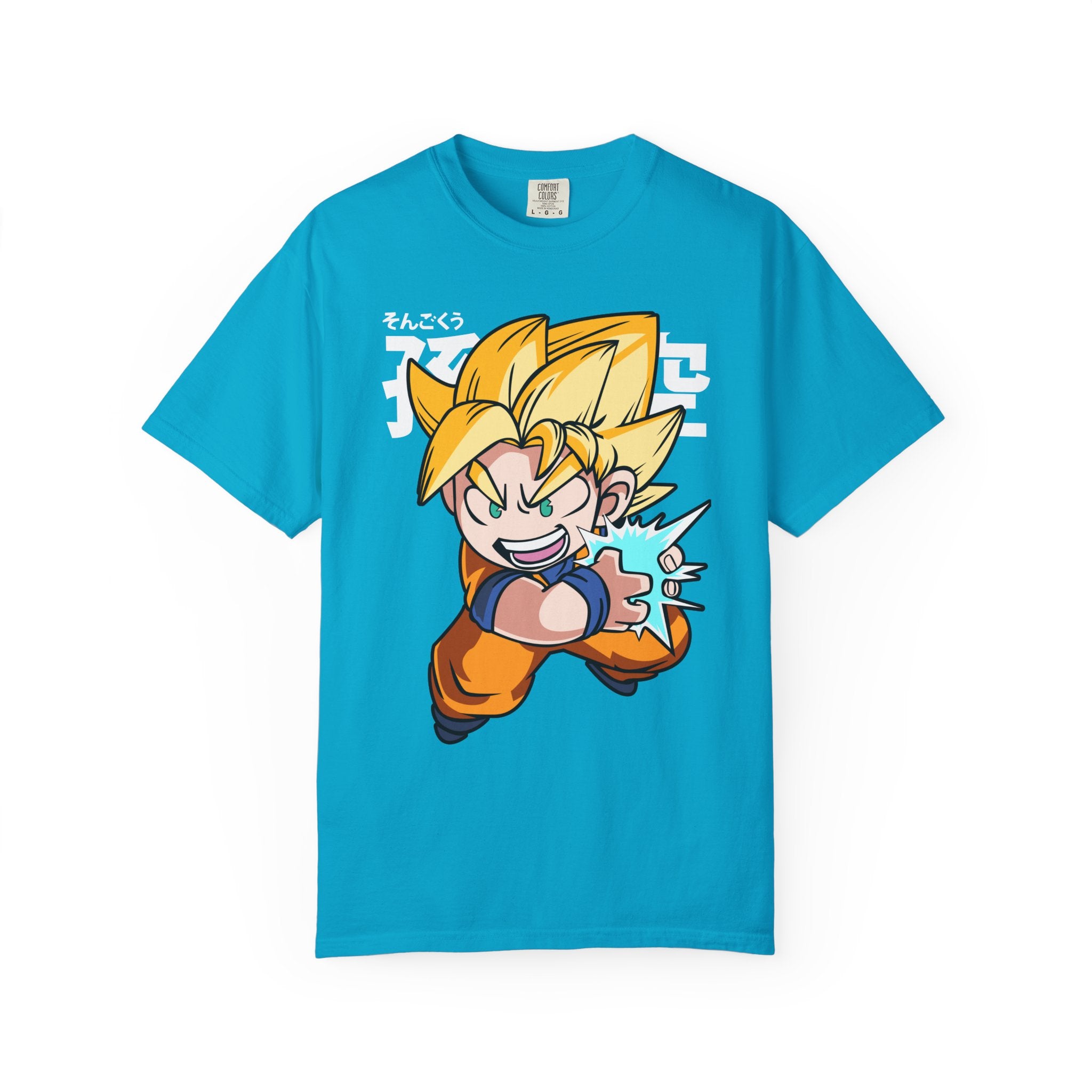 Anime Fighter T-Shirt — Super Saiyan Kamehameha Graphic Tee