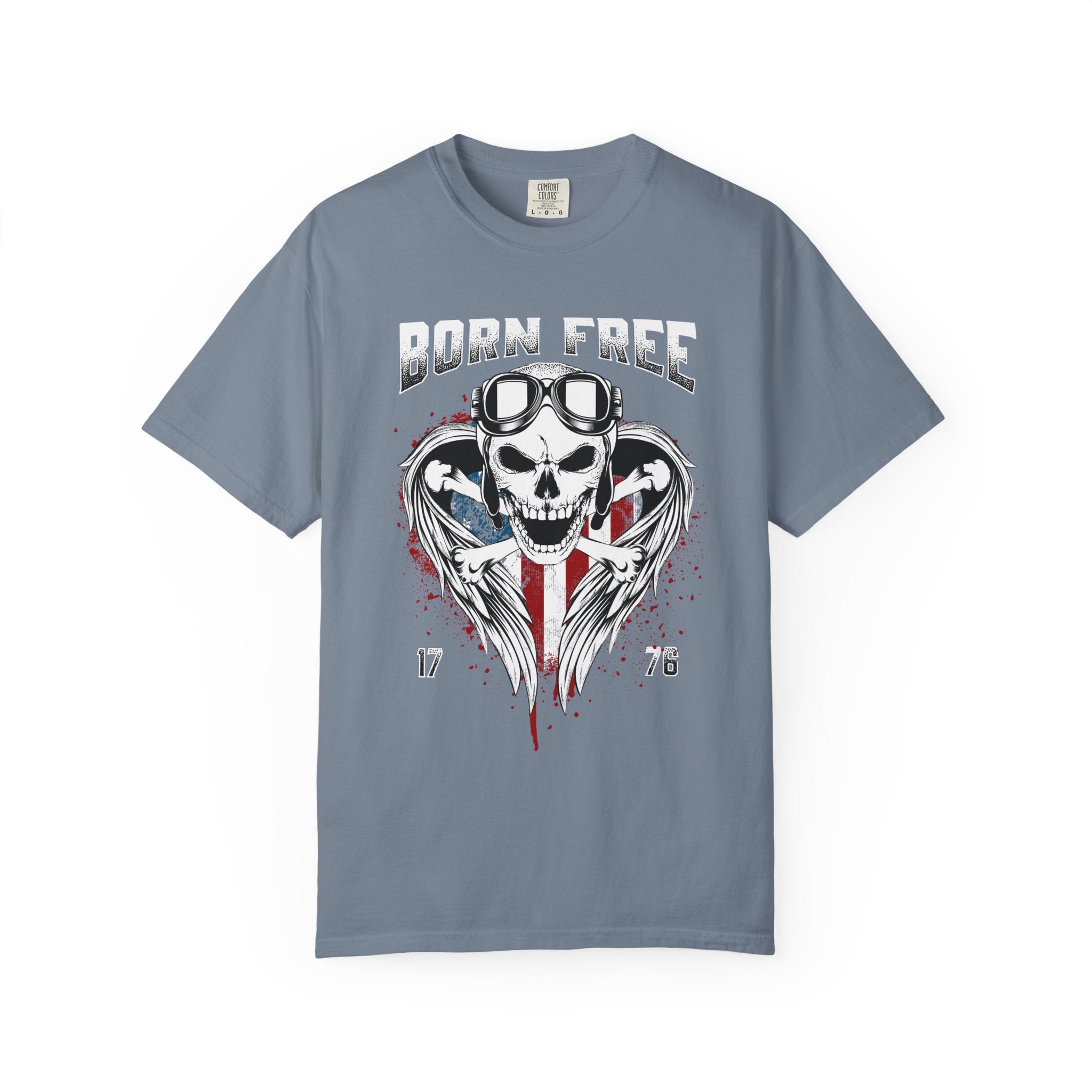 Born Free Skull T-Shirt — Vintage Biker Graphic Tee