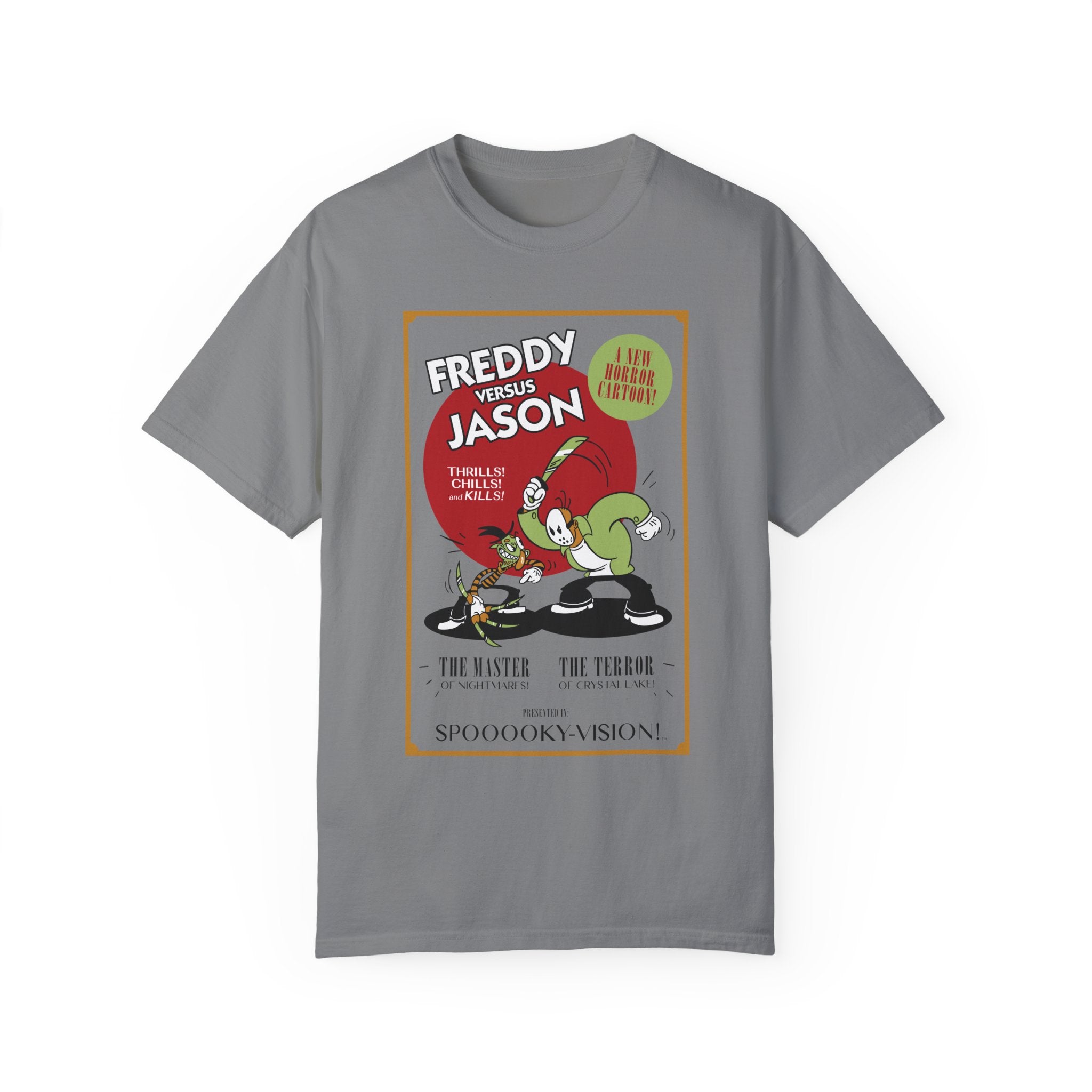 BraggerSwine Unisex Garment-Dyed T-Shirt - Freddy VS Jason