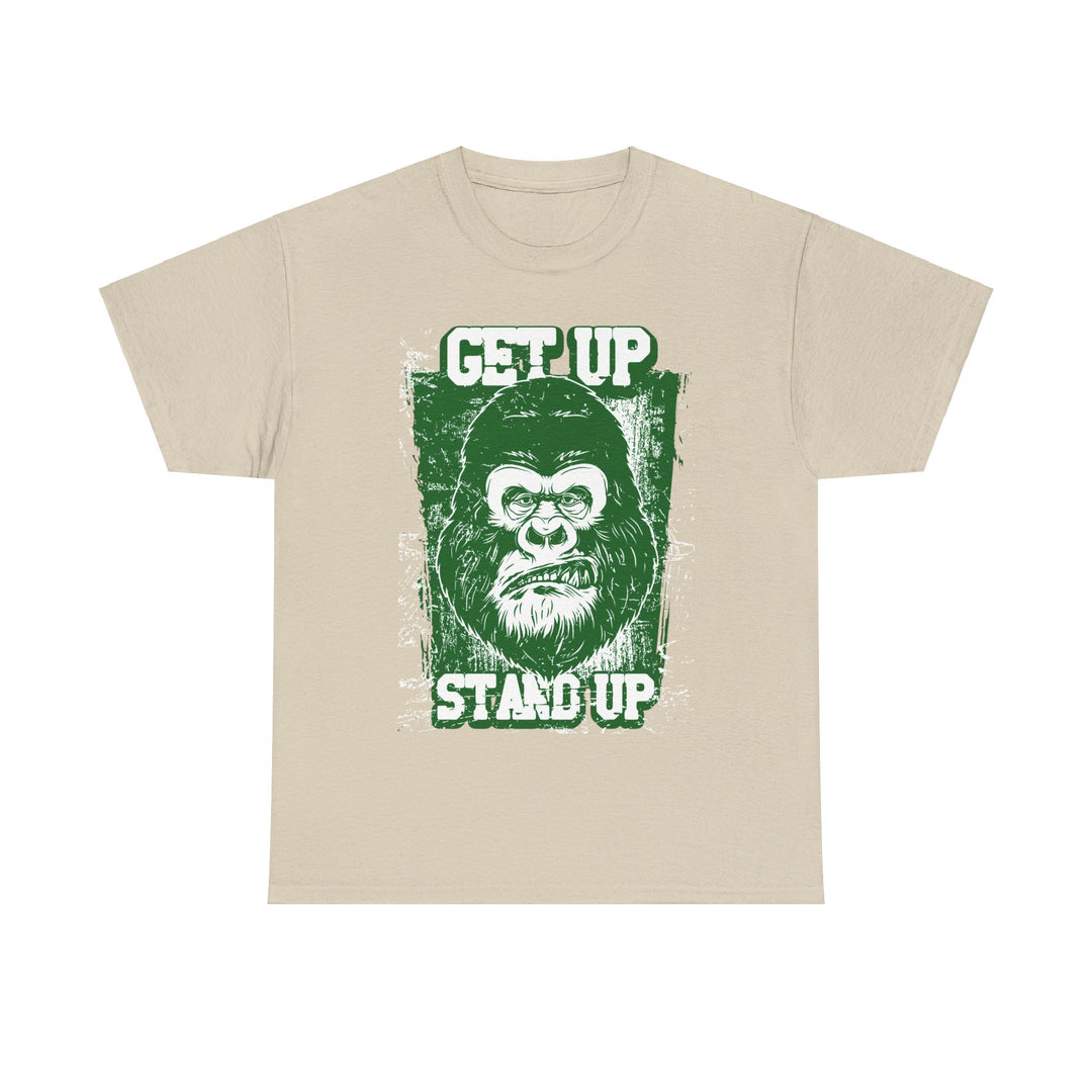 Get Up Stand Up Gorilla Unisex Heavy Cotton Tee