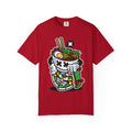 Ramen Skateboard Graphic T-Shirt — Streetwear Noodle Bowl Design