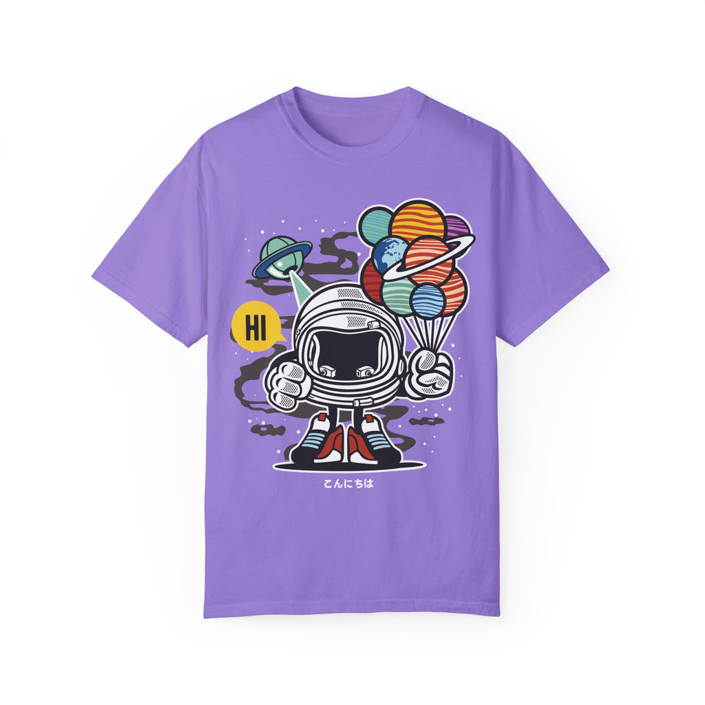 BraggerSwine Unisex Garment-Dyed T-Shirt - Alien World Balloons