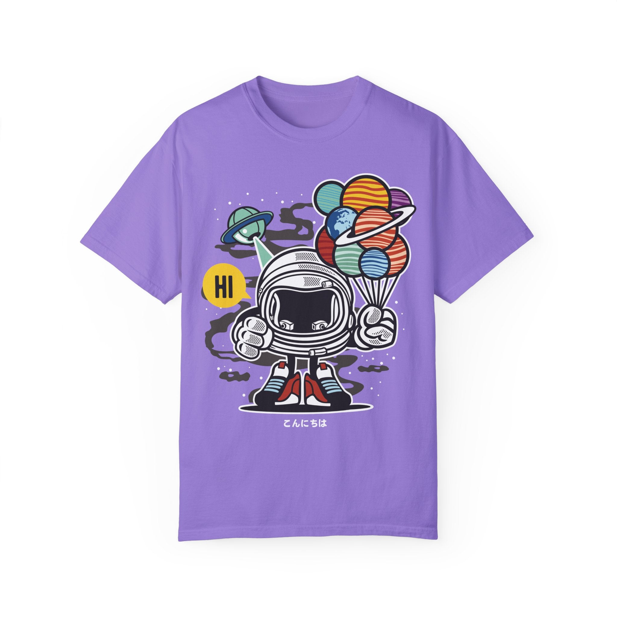 BraggerSwine Unisex Garment-Dyed T-Shirt - Alien World Balloons