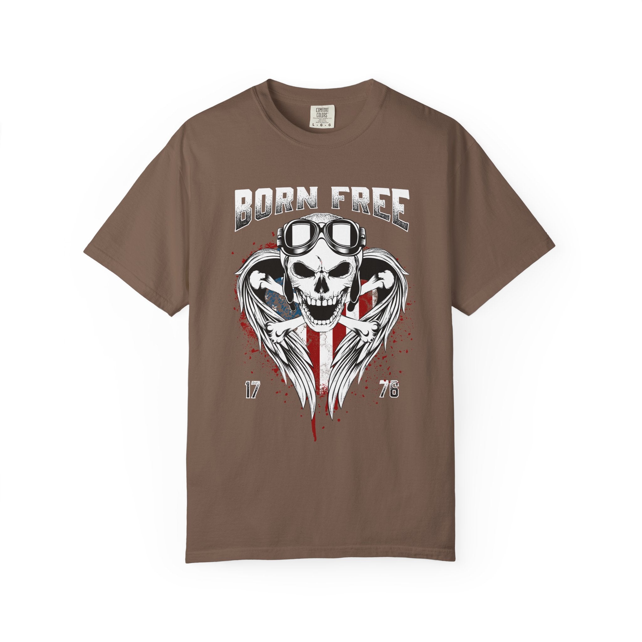 Born Free Skull T-Shirt — Vintage Biker Graphic Tee