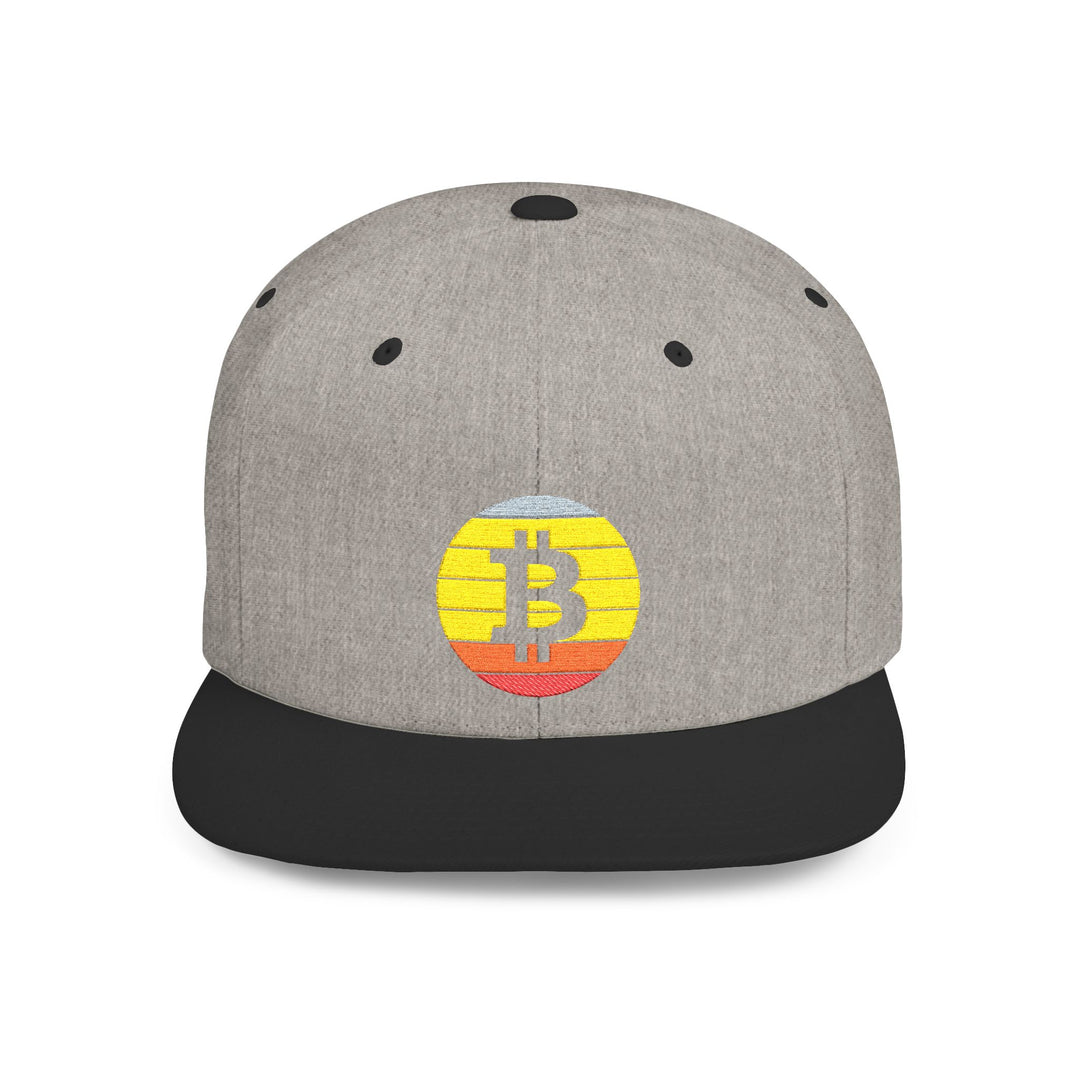 Bitcoin Retro Snapback Hat — Vintage Crypto Logo Flat Bill