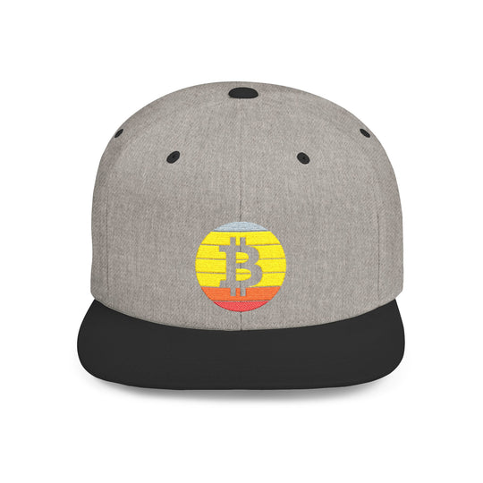Bitcoin Retro Snapback Hat — Vintage Crypto Logo Flat Bill