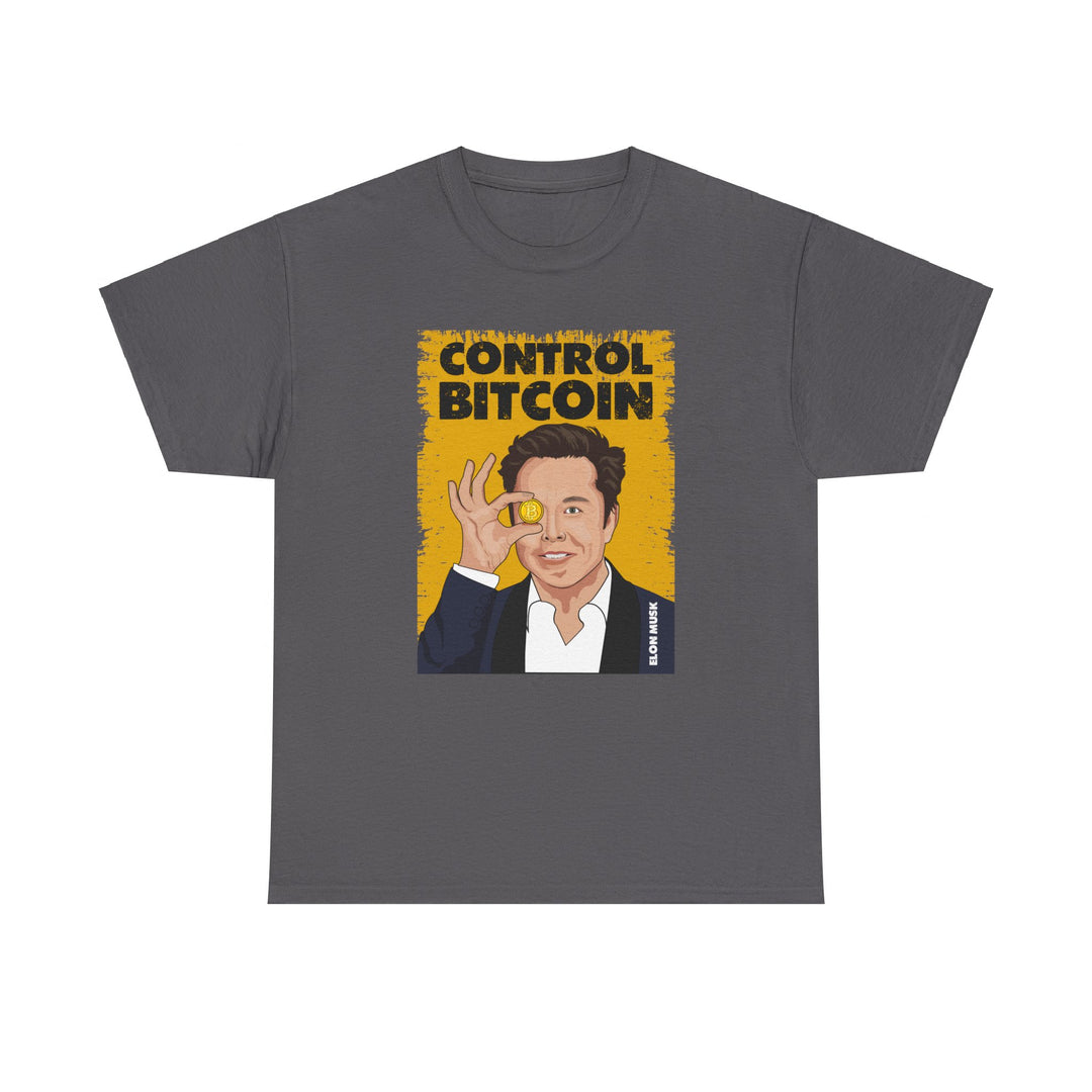 Elon Musk Controls Bitcoin Unisex Heavy Cotton Tee