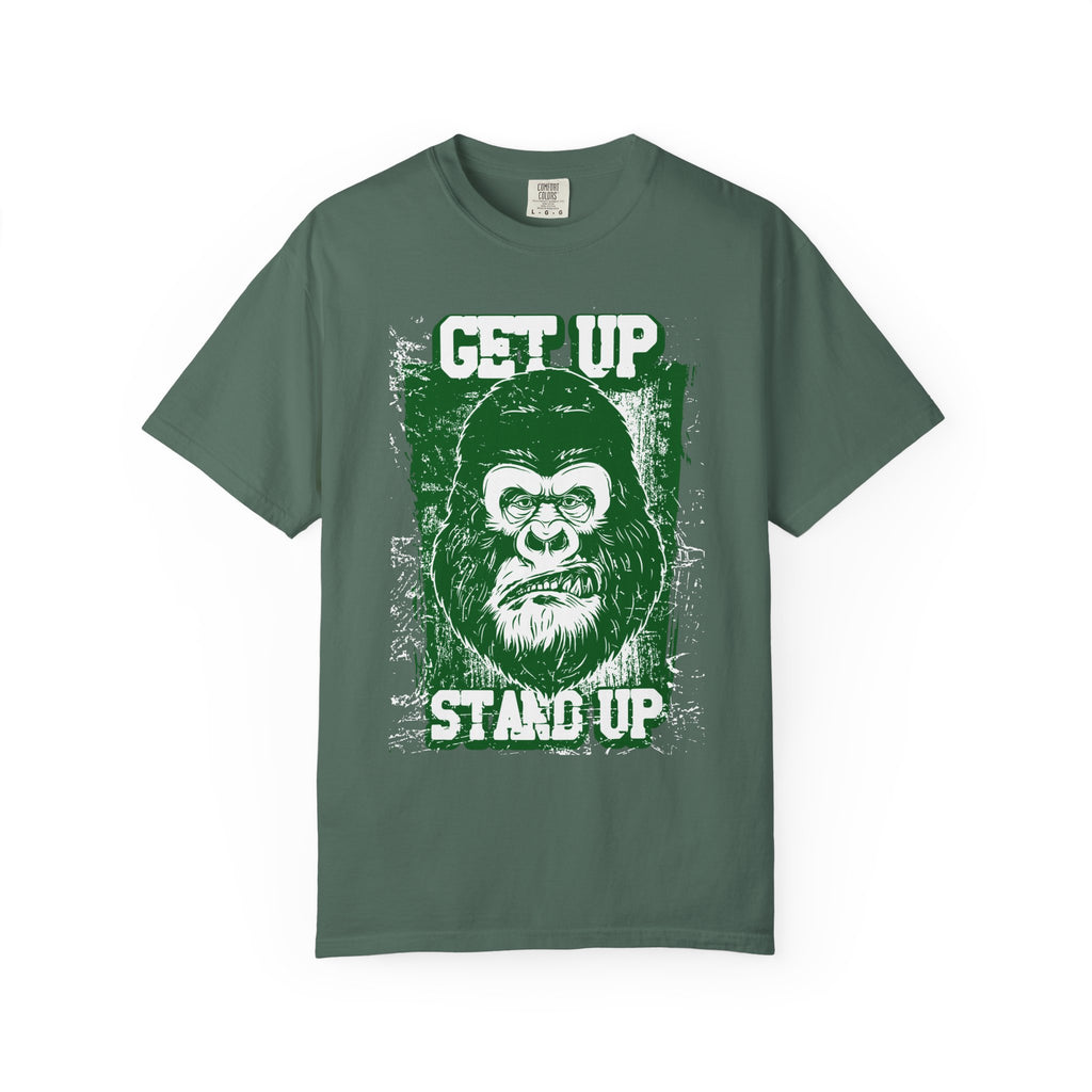Get Up Stand Up Gorilla T-Shirt — Retro Motivational Graphic Tee