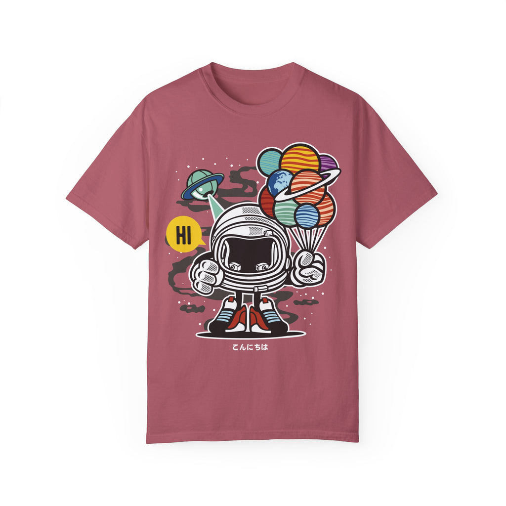 BraggerSwine Unisex Garment-Dyed T-Shirt - Alien World Balloons