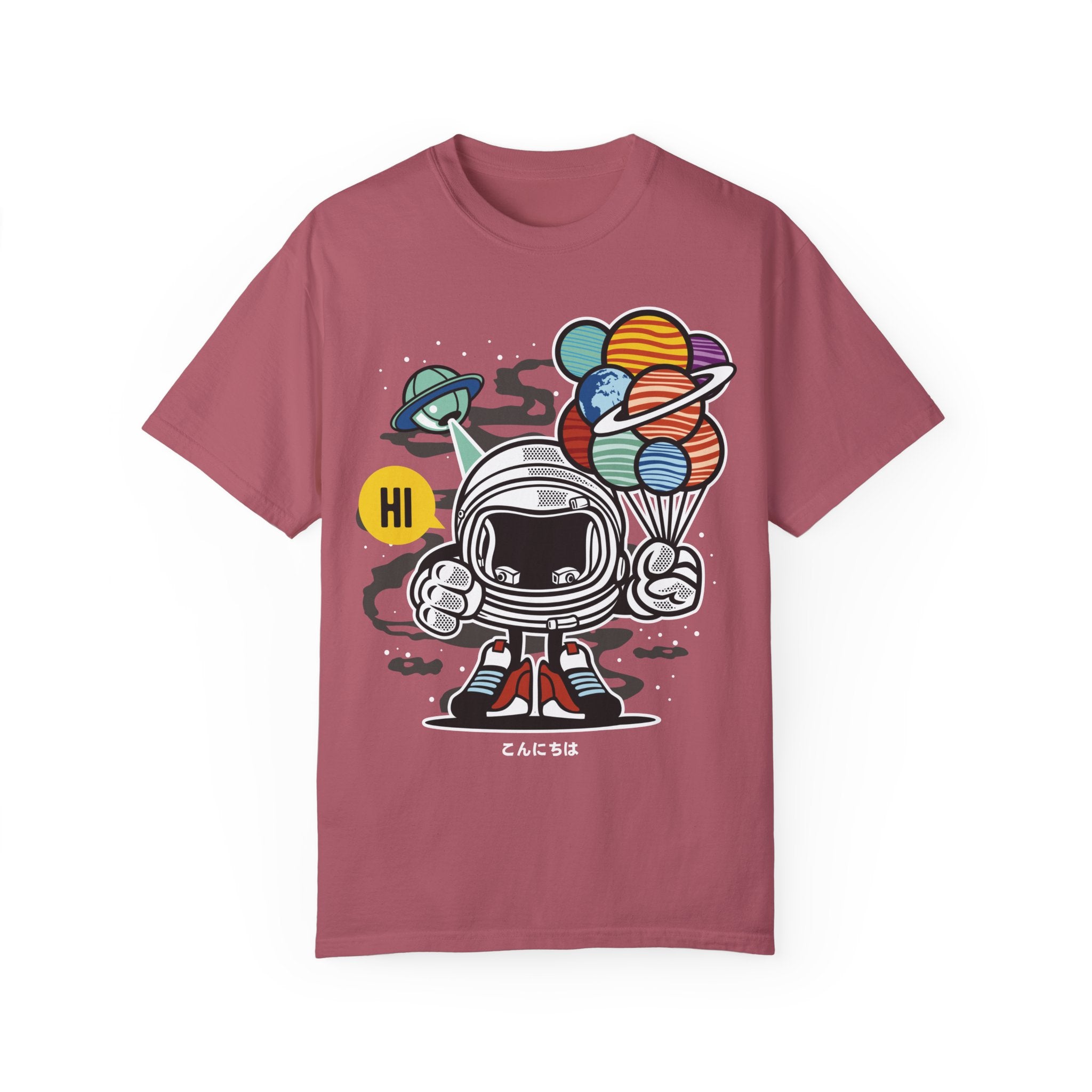 BraggerSwine Unisex Garment-Dyed T-Shirt - Alien World Balloons