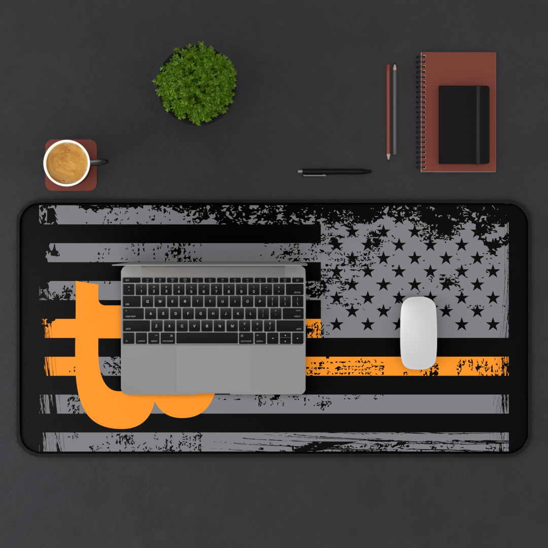 American Bitcoin Flag Desk Mat