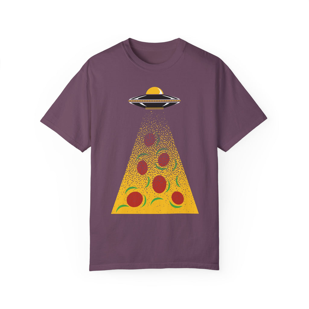 BraggerSwine Unisex Garment-Dyed T-Shirt - Pizza Aliens