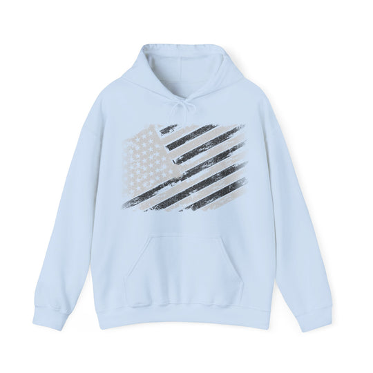 My Grey USA Flag Unisex Heavy Blend™ Hooded Sweatshirt