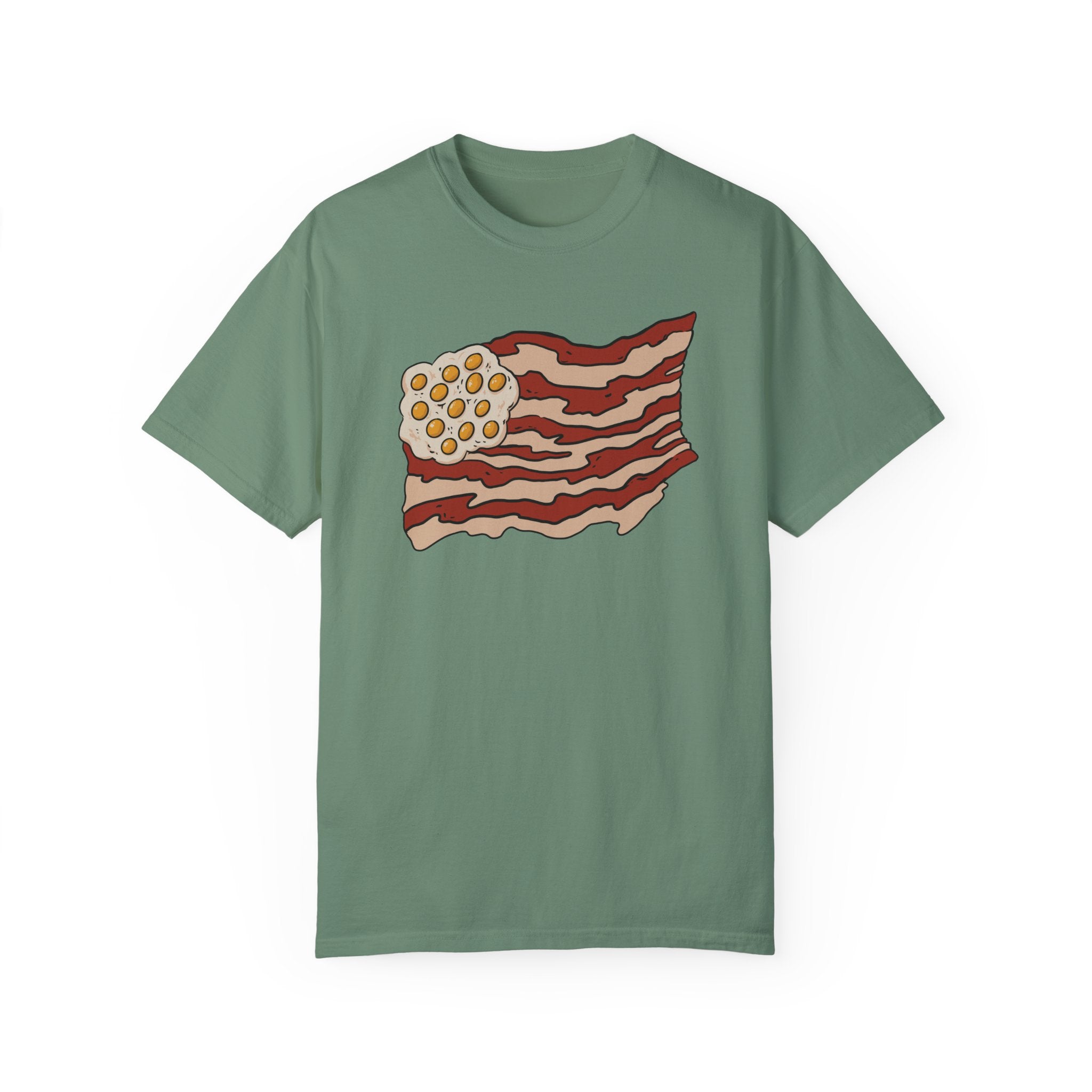 BraggerSwine Unisex Garment-Dyed T-Shirt - Bacon USA Flag