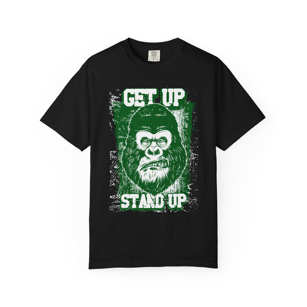 Get Up Stand Up Gorilla T-Shirt — Retro Motivational Graphic Tee