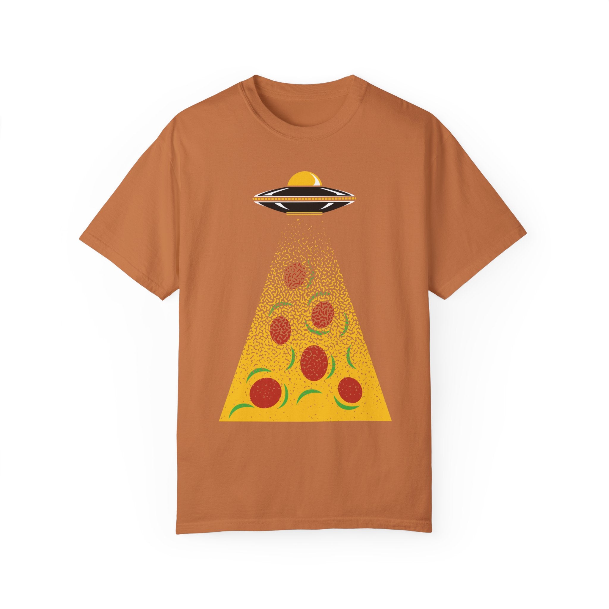 BraggerSwine Unisex Garment-Dyed T-Shirt - Pizza Aliens