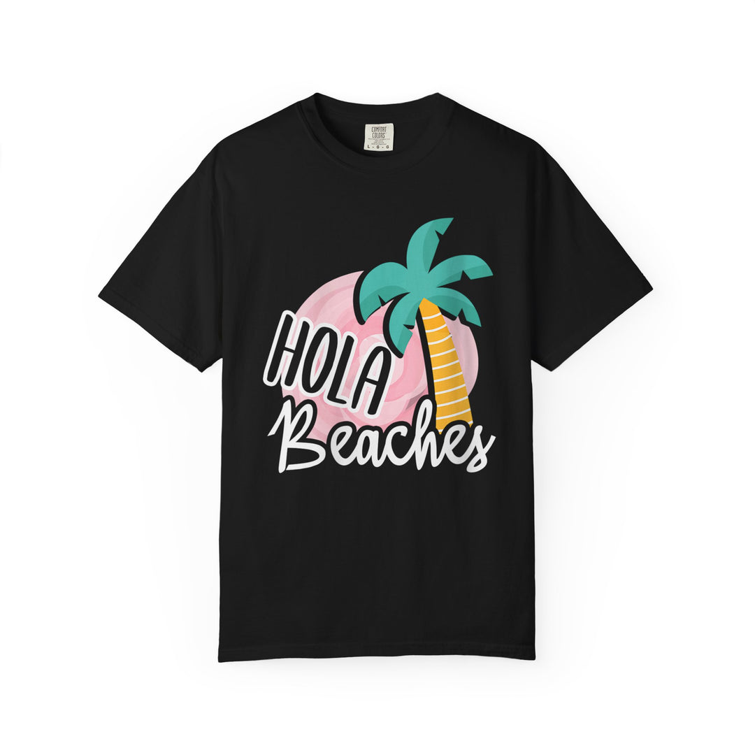 Hola Beaches T-Shirt – Retro Palm Beach Tee