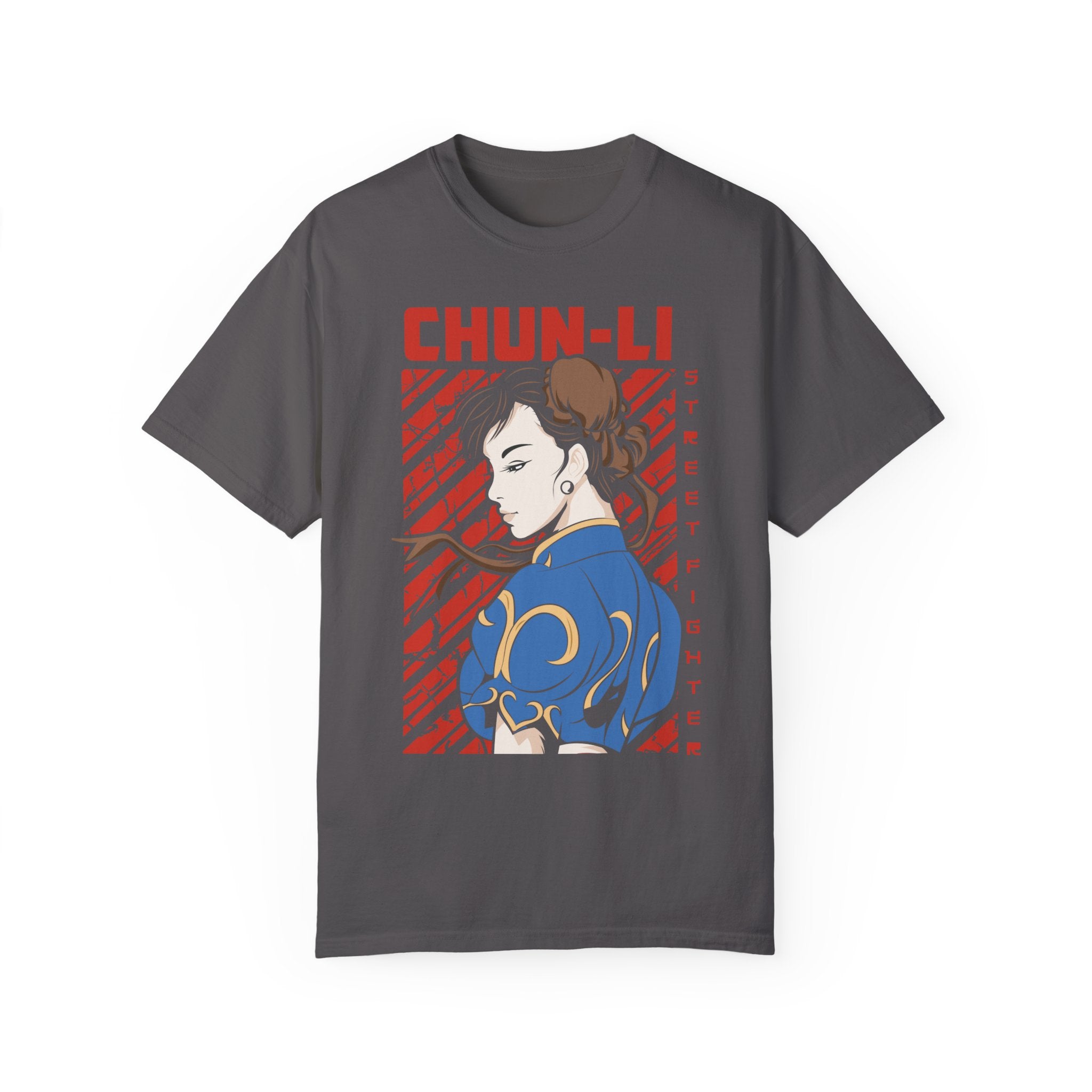 BraggerSwine Unisex Garment-Dyed T-Shirt - Chun-Li Street Fighter