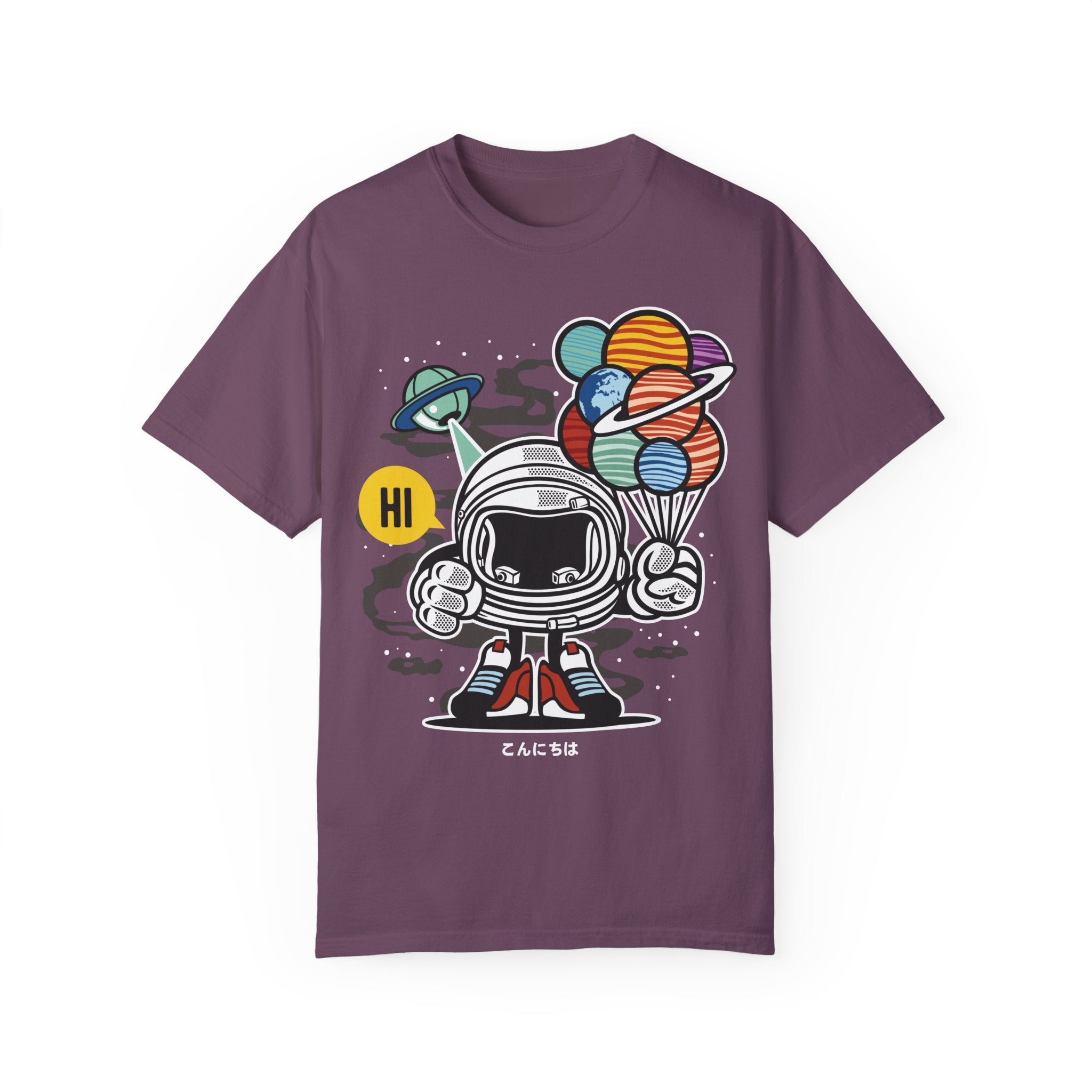BraggerSwine Unisex Garment-Dyed T-Shirt - Alien World Balloons