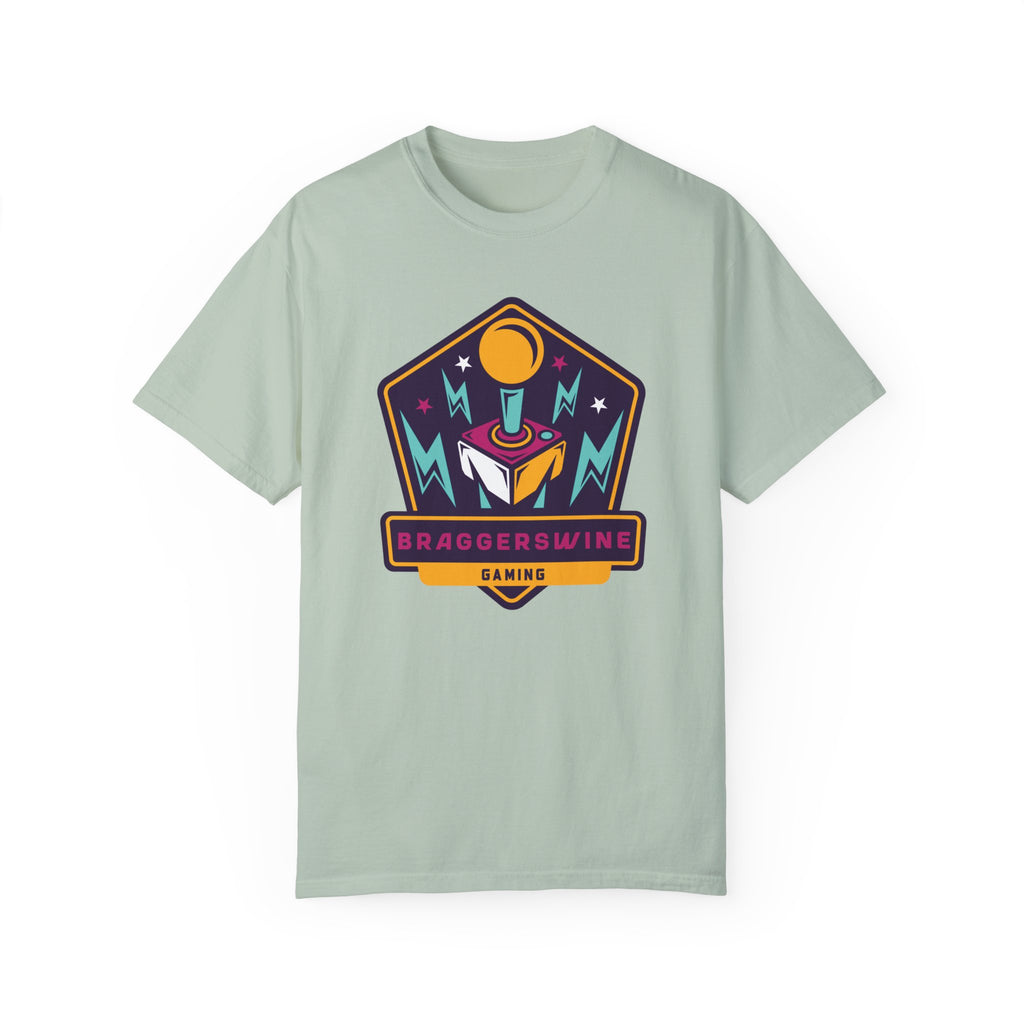 BraggerSwine Unisex Garment-Dyed T-Shirt - BraggerSwine Retro Joystick