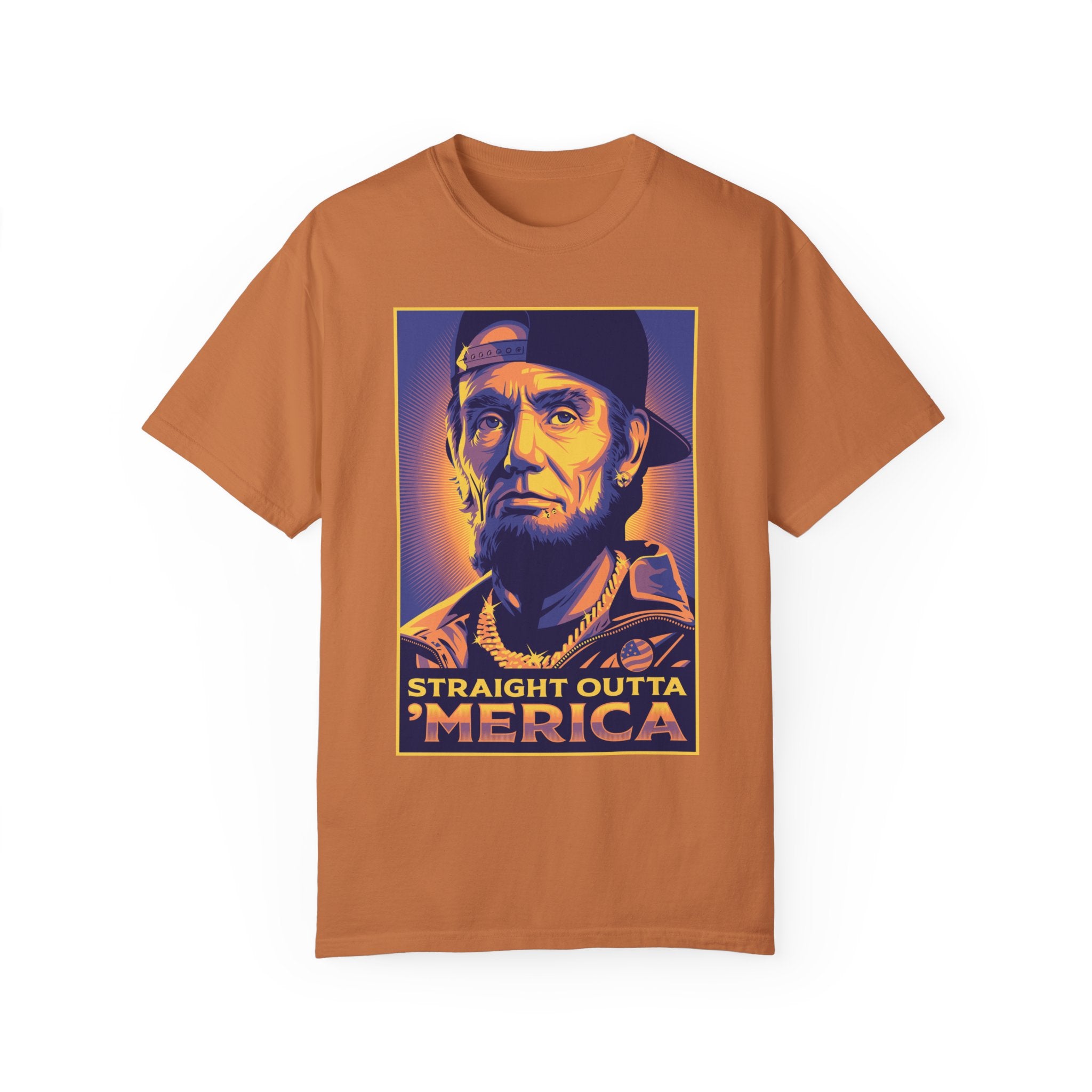 BraggerSwine Unisex Garment-Dyed T-Shirt - Straight Outta 'Merica