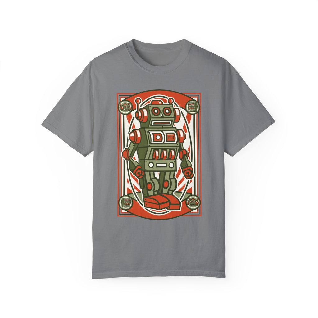 BraggerSwine Unisex Garment-Dyed T-Shirt - Vintage Robot