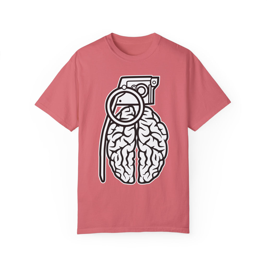 BraggerSwine Unisex Garment-Dyed T-Shirt - Grenade Brain