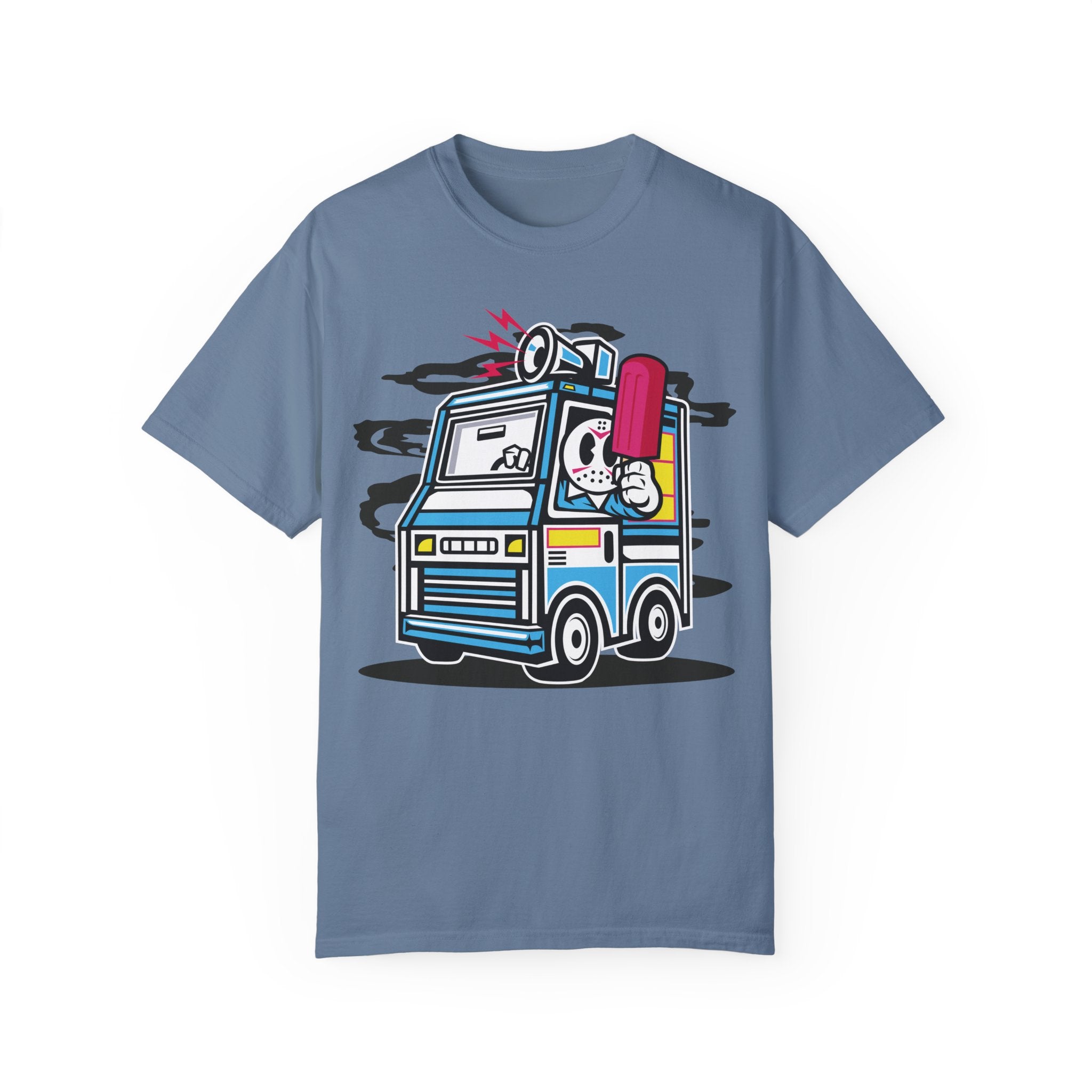 BraggerSwine Unisex Garment-Dyed T-Shirt - Serial Killer Ice Cream Truck