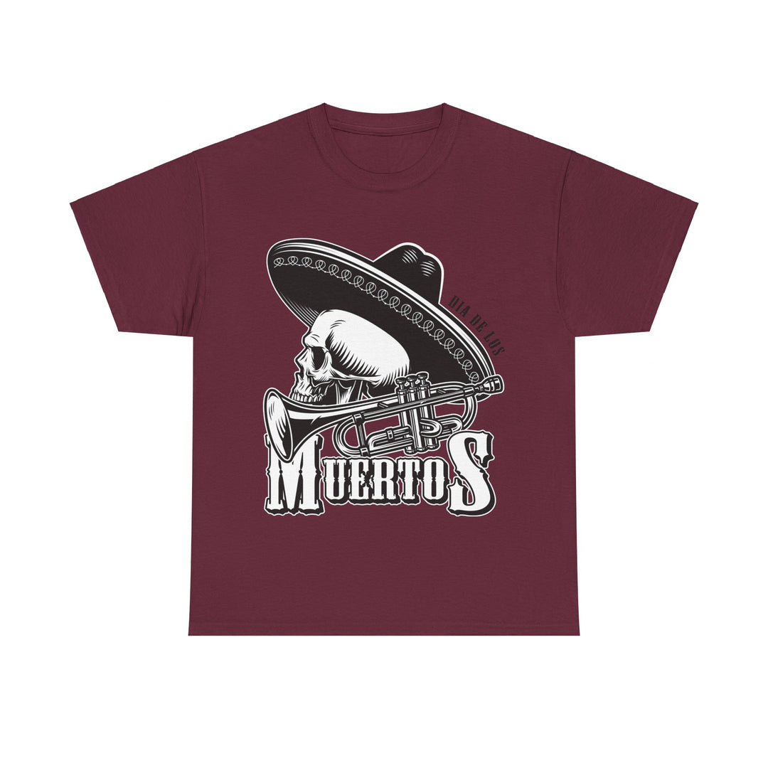 Dia De Muertos Mariachi Unisex Heavy Cotton Tee