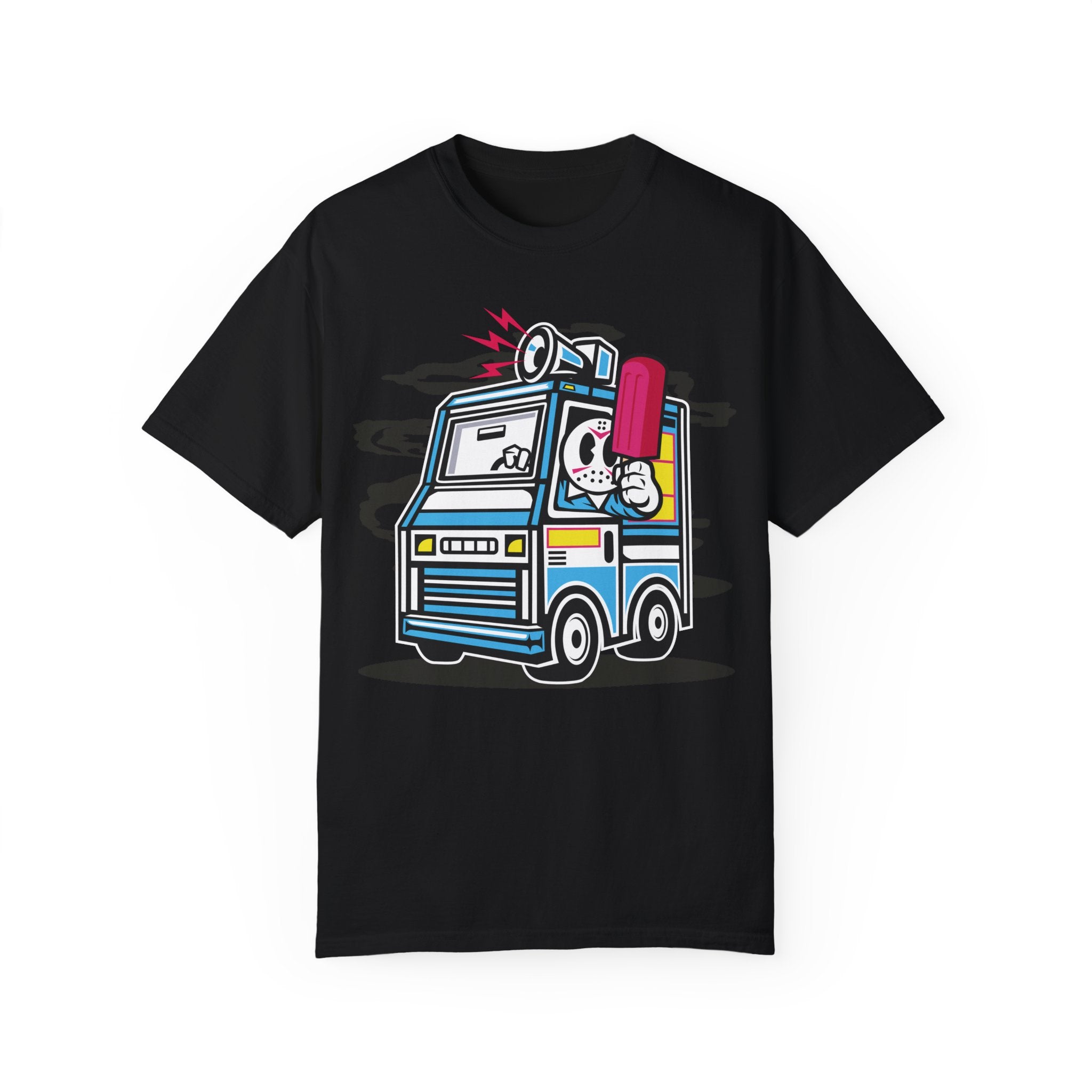 BraggerSwine Unisex Garment-Dyed T-Shirt - Serial Killer Ice Cream Truck