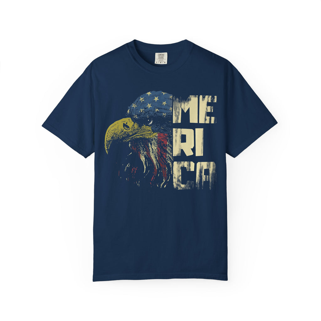America Eagle T-Shirt — Vintage Flag Bald Eagle Patriotic Tee