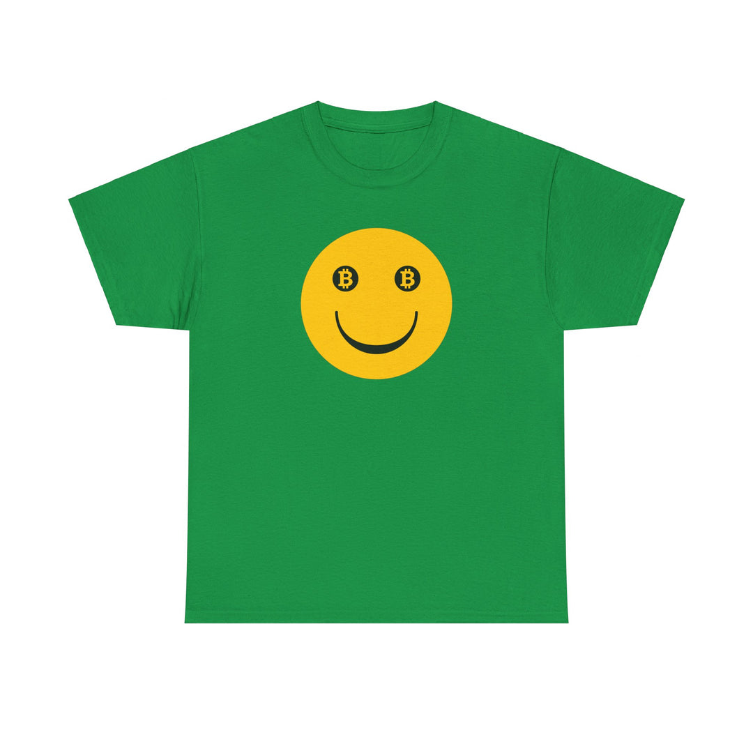 Bitcoin Smiley Face Unisex Heavy Cotton Tee