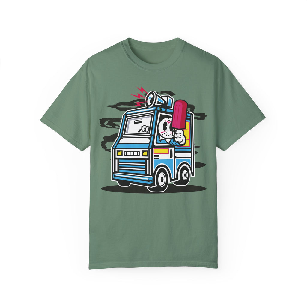 BraggerSwine Unisex Garment-Dyed T-Shirt - Serial Killer Ice Cream Truck