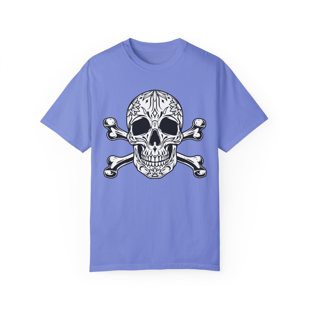 BraggerSwine Unisex Garment-Dyed T-Shirt - Mexican Skull & Bones