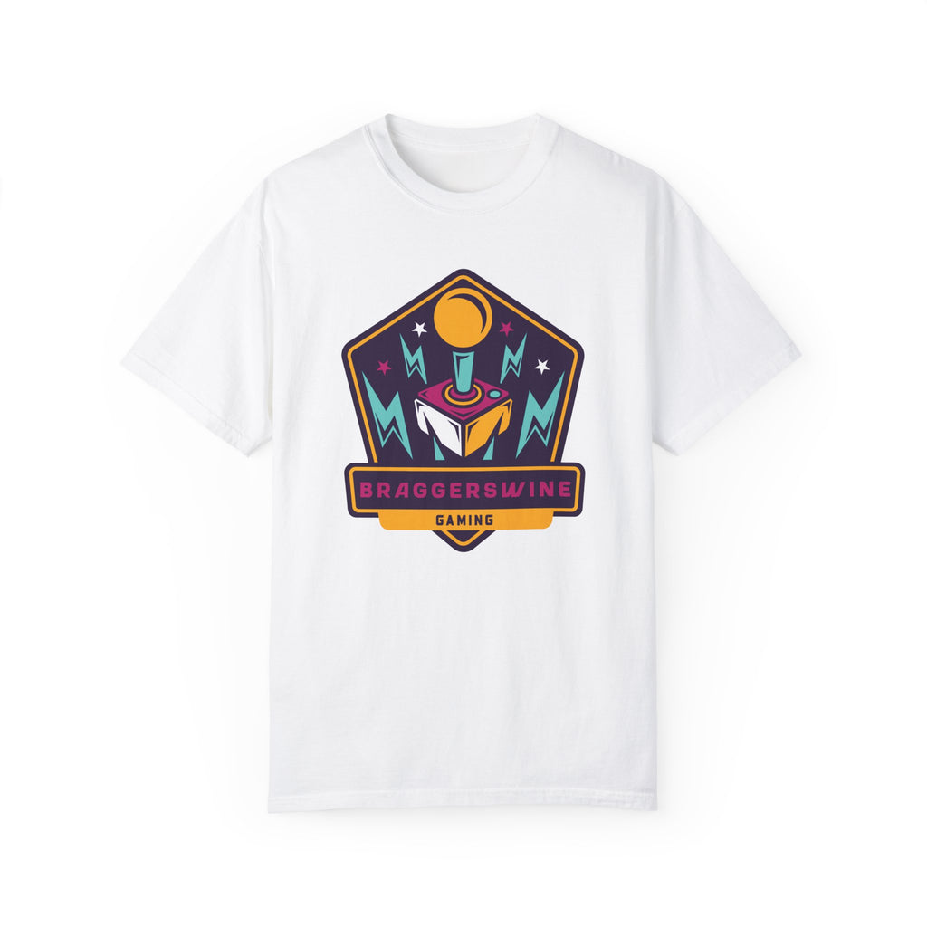 BraggerSwine Unisex Garment-Dyed T-Shirt - BraggerSwine Retro Joystick